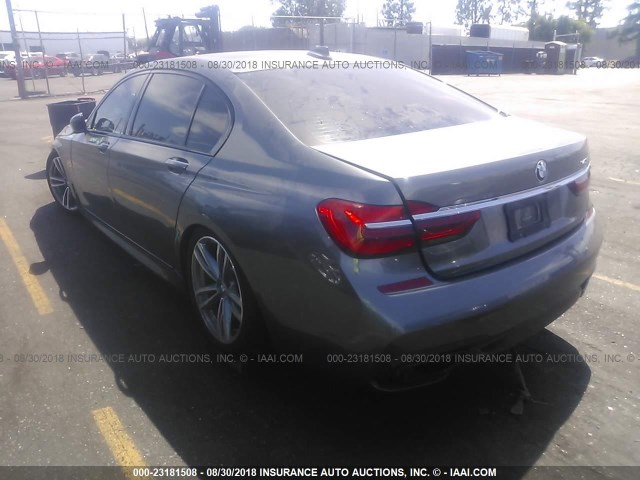 WBA7E2C37HG740856 - 2017 BMW 740 I GRAY photo 3