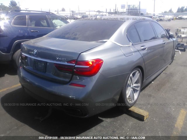 WBA7E2C37HG740856 - 2017 BMW 740 I GRAY photo 4