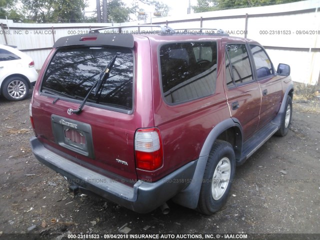 JT3GM84R4V0016160 - 1997 TOYOTA 4RUNNER RED photo 4