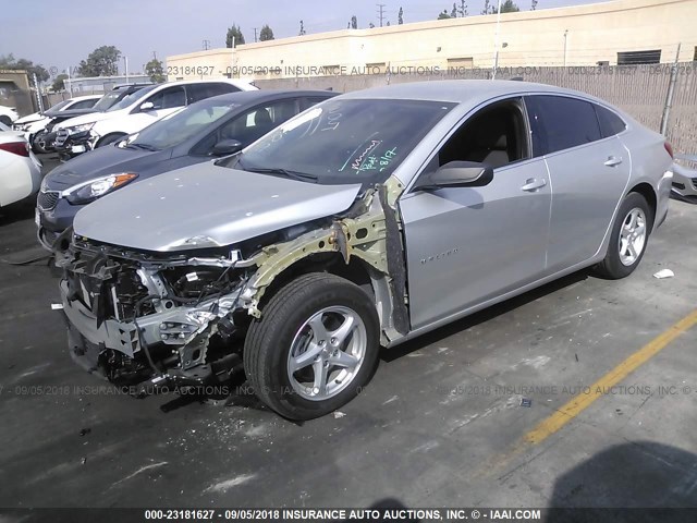 1G1ZB5ST0HF224229 - 2017 CHEVROLET MALIBU LS 银色 照片 2