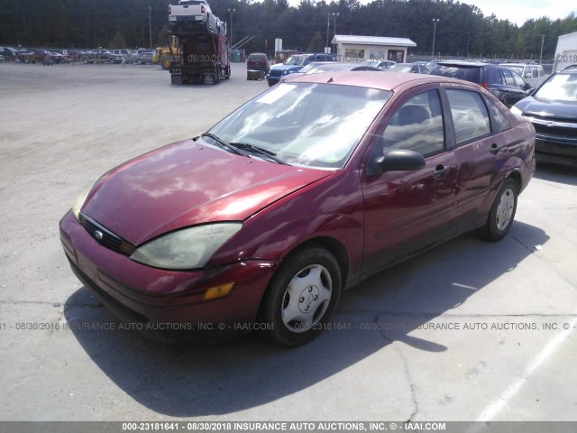 1FAFP33P33W205268 - 2003 FORD FOCUS LX MAROON photo 2