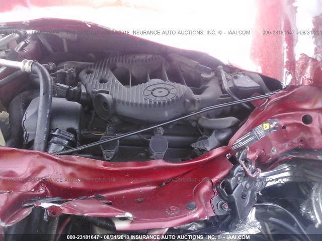 1C3EL55R26N212013 - 2006 CHRYSLER SEBRING TOURING RED photo 10