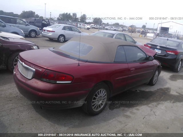 1C3EL55R26N212013 - 2006 CHRYSLER SEBRING TOURING RED photo 4