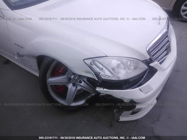 WDDNG77X49A270018 - 2009 MERCEDES-BENZ S 63 AMG WHITE photo 6