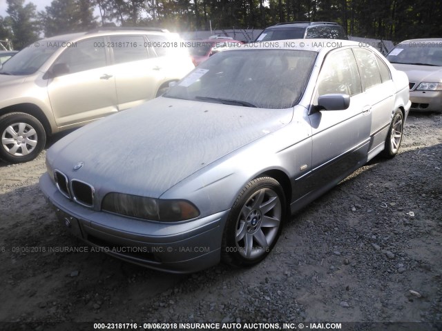 WBADT33453GF43400 - 2003 BMW 525 I BLUE photo 2