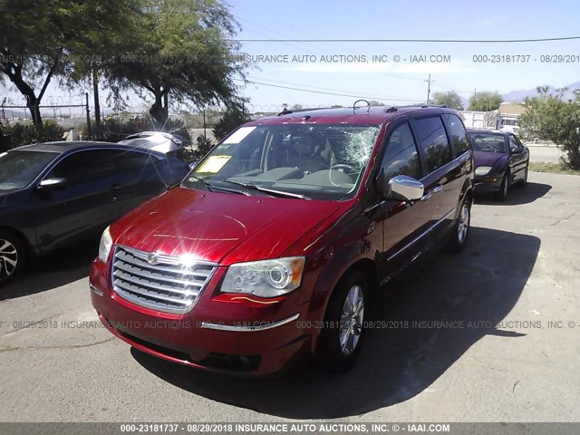 2A8HR64X09R509777 - 2009 CHRYSLER TOWN & COUNTRY LIMITED RED photo 2