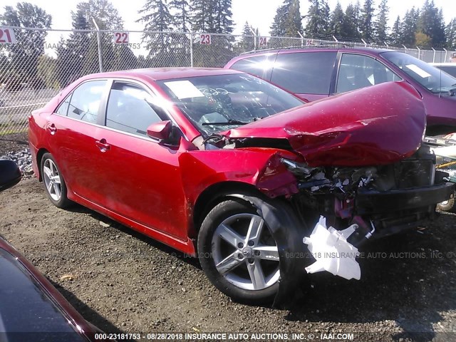 4T1BF1FK3CU564143 - 2012 TOYOTA CAMRY SE/LE/XLE წითელი ფოტო 1