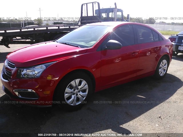 1G1PC5SH2G7207229 - 2016 CHEVROLET CRUZE LIMITED LS RED photo 2