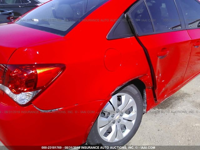 1G1PC5SH2G7207229 - 2016 CHEVROLET CRUZE LIMITED LS RED photo 6