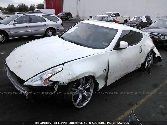 JN1AZ44E89M406849 - 2009 NISSAN 370Z WHITE photo 2