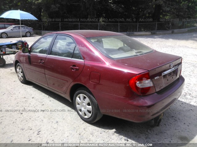 4T1BE32K43U222592 - 2003 TOYOTA CAMRY LE/XLE/SE 勃艮第红 照片 3