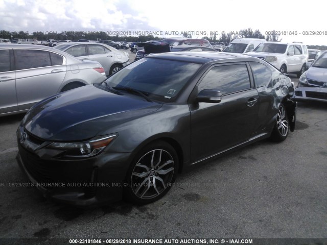JTKJF5C76E3083148 - 2014 TOYOTA SCION TC 灰色 照片 2