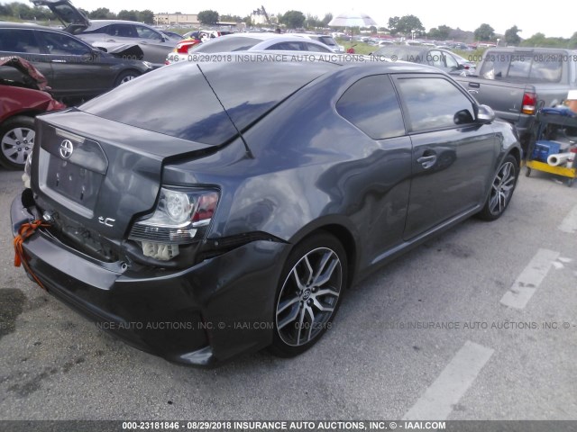 JTKJF5C76E3083148 - 2014 TOYOTA SCION TC 灰色 照片 4