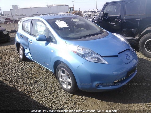 JN1AZ0CP6BT000902 - 2011 NISSAN LEAF SV/SL BLUE photo 1