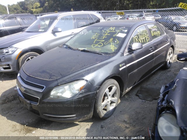 1G1ZF57559F106967 - 2009 CHEVROLET MALIBU HYBRID BLACK photo 2