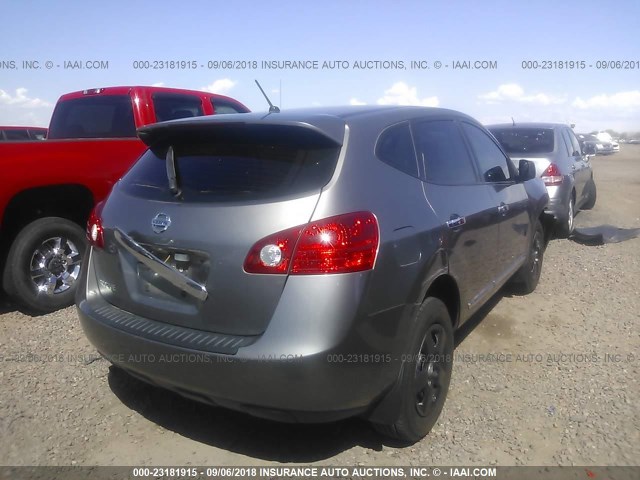 JN8AS5MT4BW576615 - 2011 NISSAN ROGUE S/SV/KROM GRAY photo 4