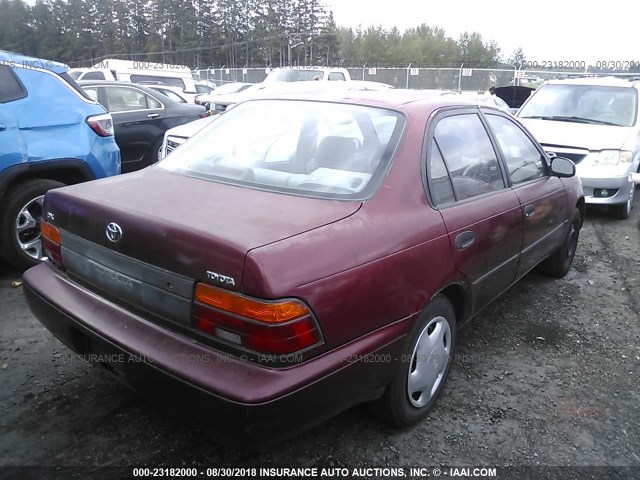 1NXAE09EXPZ063822 - 1993 TOYOTA COROLLA LE/DX RED photo 4