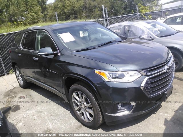 1GNERKKW7JJ274260 - 2018 CHEVROLET TRAVERSE PREMIER GRAY photo 1