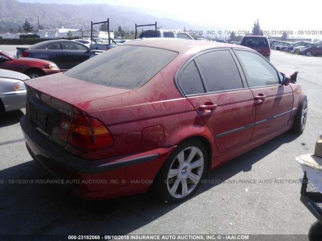 WBAET37453NJ30111 - 2003 BMW 325 I RED photo 4