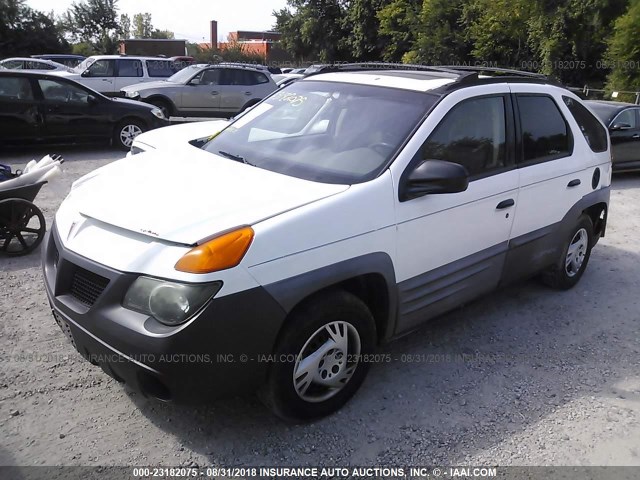 3G7DA03EX1S549784 - 2001 PONTIAC AZTEK WHITE photo 2