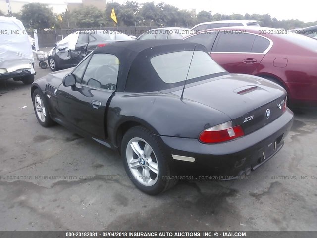 4USCH9346YLF83657 - 2000 BMW Z3 2.3 BLACK photo 3