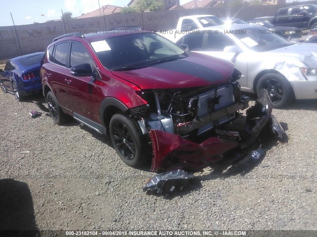 2T3RFREV3JW720226 - 2018 TOYOTA RAV4 ADVENTURE/XLE 红色 照片 1