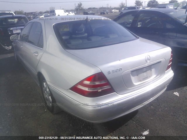 WDBNG75J12A234199 - 2002 MERCEDES-BENZ S 500 SILVER photo 3