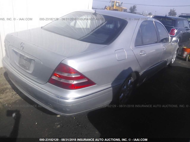 WDBNG75J12A234199 - 2002 MERCEDES-BENZ S 500 SILVER photo 4