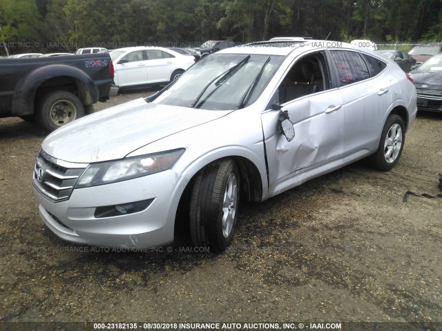 5J6TF1H50AL016548 - 2010 HONDA ACCORD CROSSTOUR EXL SILVER photo 2