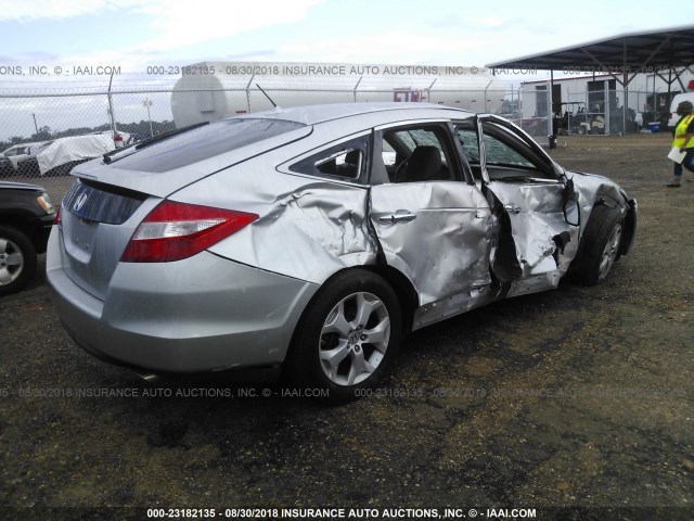 5J6TF1H50AL016548 - 2010 HONDA ACCORD CROSSTOUR EXL SILVER photo 4