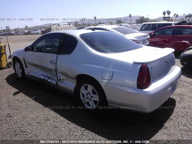 2G1WJ15K869409619 - 2006 CHEVROLET MONTE CARLO LS SILVER photo 3