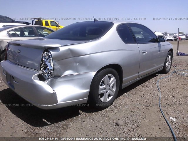 2G1WJ15K869409619 - 2006 CHEVROLET MONTE CARLO LS SILVER photo 4
