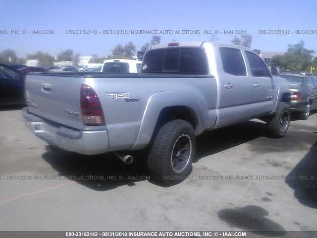 5TEKU72N86Z257091 - 2006 TOYOTA TACOMA DBL CAB PRERUNNER LNG BED GRAY photo 4