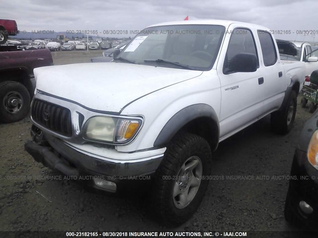 5TEGN92N72Z099769 - 2002 TOYOTA TACOMA DOUBLE CAB PRERUNNER WHITE photo 2