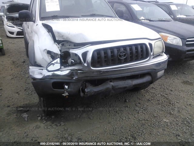 5TEGN92N72Z099769 - 2002 TOYOTA TACOMA DOUBLE CAB PRERUNNER WHITE photo 6