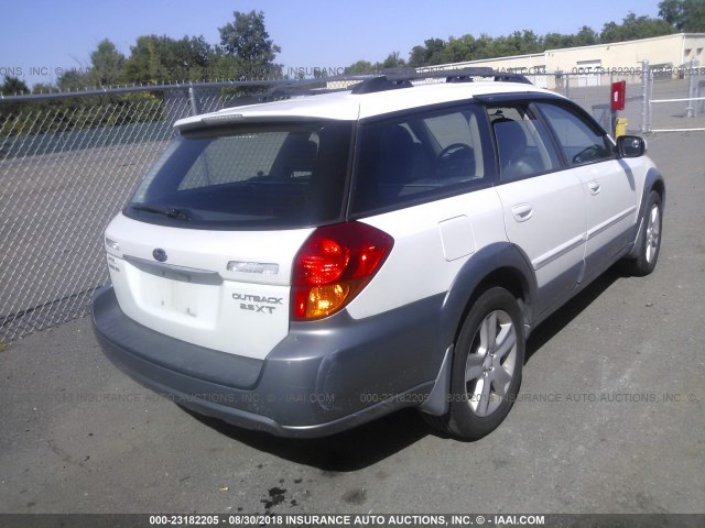 4S4BP68C354354418 - 2005 SUBARU LEGACY OUTBACK 2.5 XT WHITE photo 4