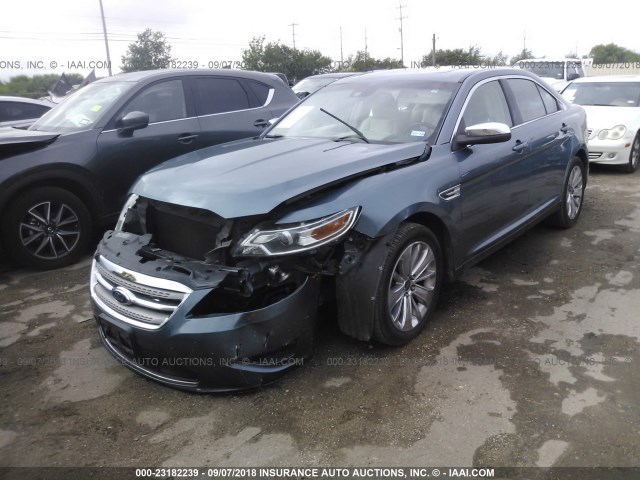 1FAHP2FW4AG127337 - 2010 FORD TAURUS LIMITED BLUE photo 2