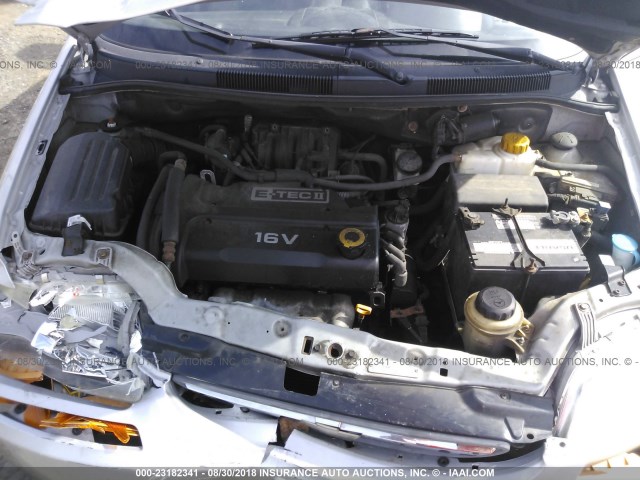 KL1TD66658B256352 - 2008 CHEVROLET AVEO LS SILVER photo 10