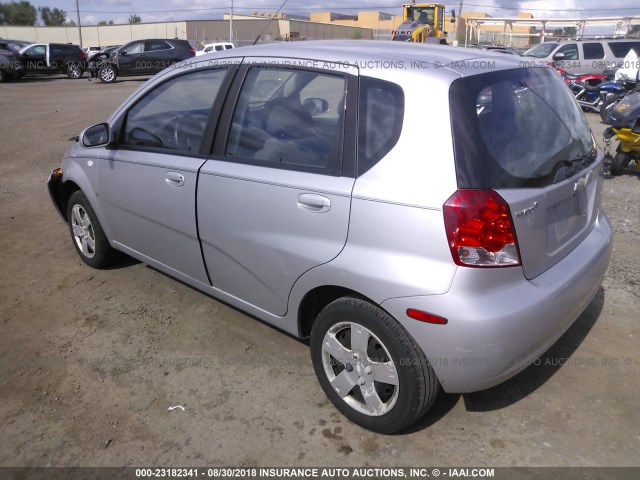 KL1TD66658B256352 - 2008 CHEVROLET AVEO LS SILVER photo 3