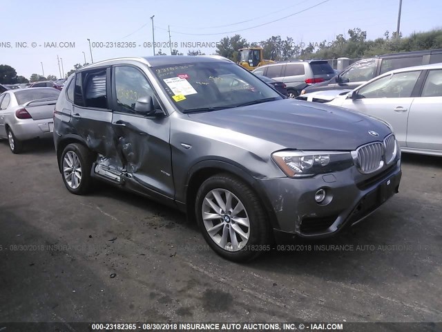 5UXWX9C54F0D55393 - 2015 BMW X3 XDRIVE28I GRAY photo 1