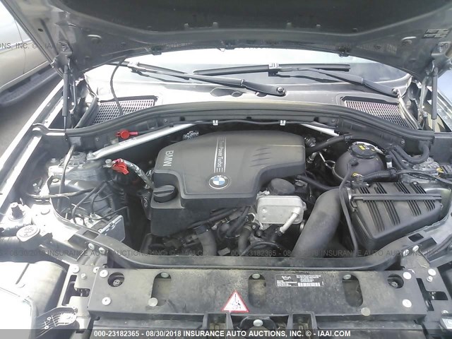 5UXWX9C54F0D55393 - 2015 BMW X3 XDRIVE28I GRAY photo 10