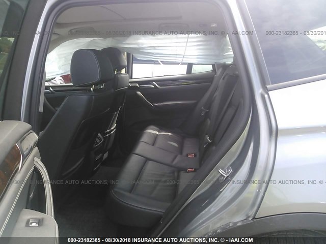 5UXWX9C54F0D55393 - 2015 BMW X3 XDRIVE28I GRAY photo 8