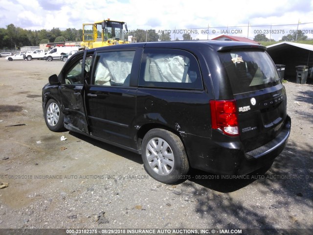 2C4RDGBG2FR653698 - 2015 DODGE GRAND CARAVAN SE BLACK photo 3