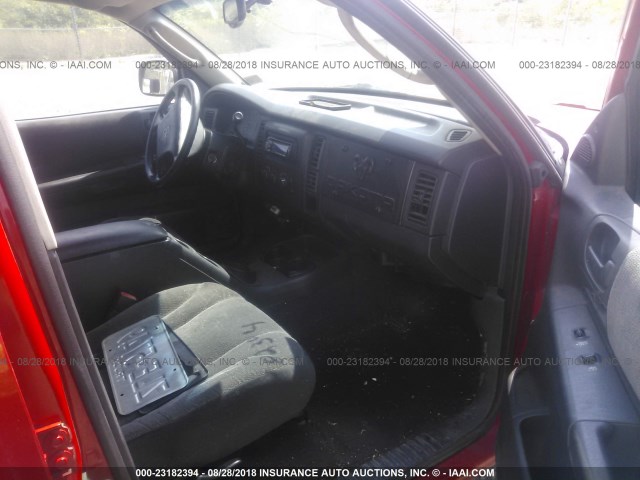 1B7HL2AN21S295172 - 2001 DODGE DAKOTA QUAD RED photo 5