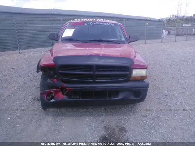 1B7HL2AN21S295172 - 2001 DODGE DAKOTA QUAD RED photo 6