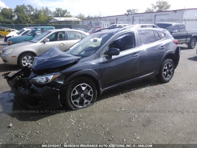 JF2GTADC4JH306302 - 2018 SUBARU CROSSTREK PREMIUM Сұр фото 2