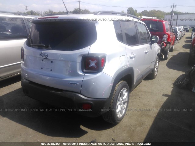 ZACCJABT2FPC38135 - 2015 JEEP RENEGADE LATITUDE SILVER photo 4