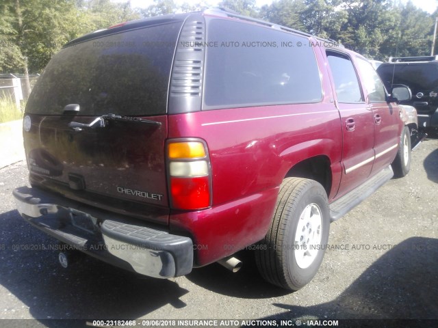 3GNFK16Z95G256034 - 2005 CHEVROLET SUBURBAN K1500 MAROON photo 4