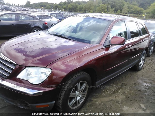 2A8GM68X97R163763 - 2007 CHRYSLER PACIFICA TOURING MAROON photo 2