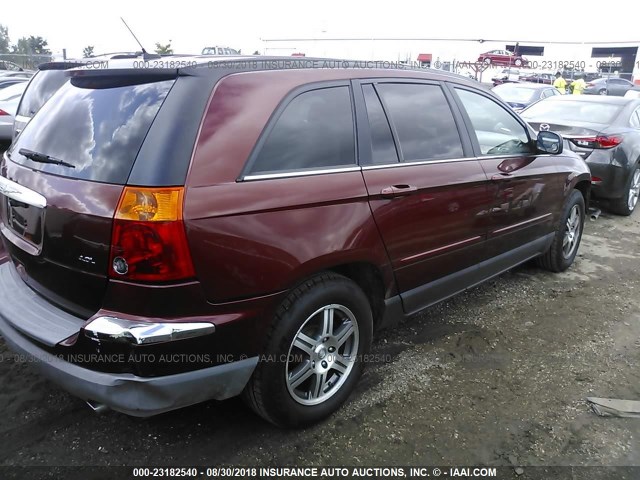 2A8GM68X97R163763 - 2007 CHRYSLER PACIFICA TOURING MAROON photo 4